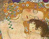 Gustav Klimt - Three Ages of Woman - Mother and Child (Detail) painting